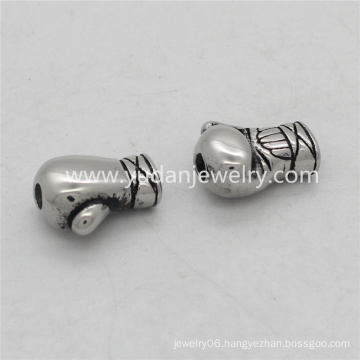 Yudan Jewelry Custom Stainless Steel Boxing Glov Charm Beads For Bracelet